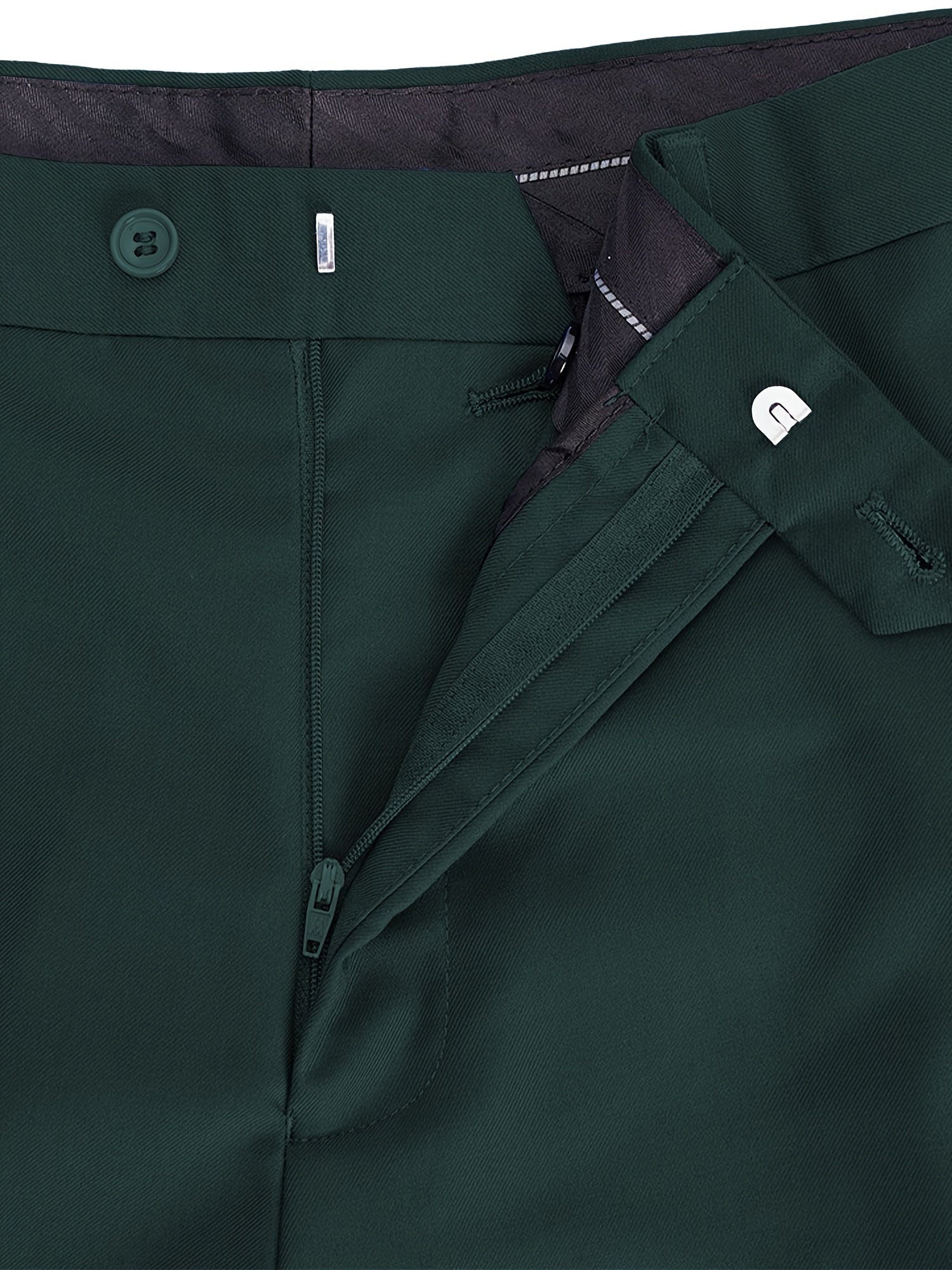 Riolio MALE Men's 3 Piece Suit Slim Fit Solid One Button Business Party Wedding Tuxedo Suits Blazer Jacket Vest Pants Set Dark Green