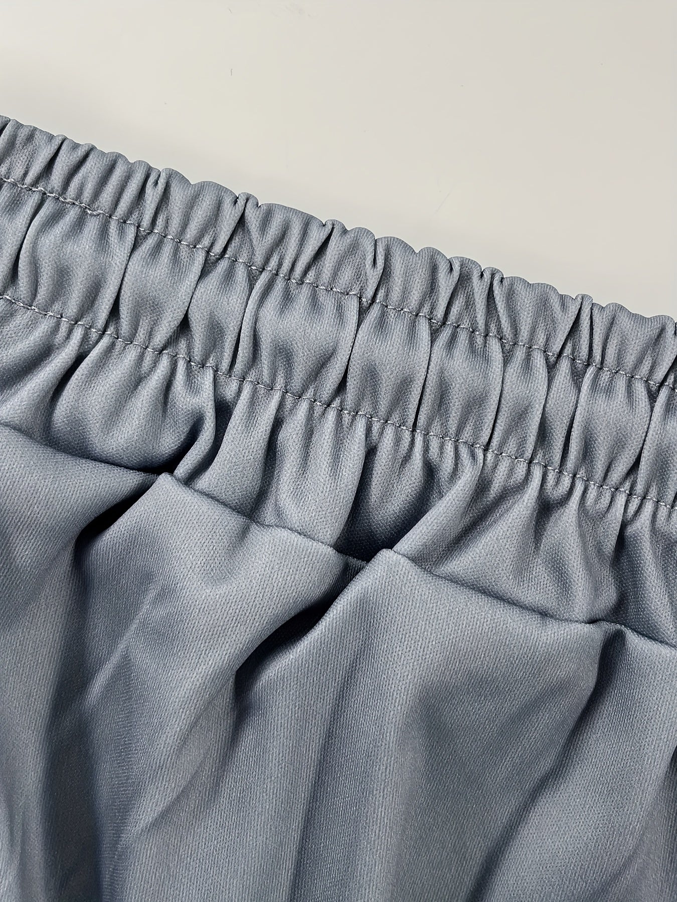 Riolio Men's Fashion Long-sleeved Trouser Suit, Classic Simple White and Gray Two-color Stitching Print Graphic Print Design, Men's Breathable Skin-friendly Long-sleeved Trouser Suit