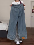 Riolio Reverse Pocket Design High Street Jeans, Men'S And Women'S Versatile Washed Wide Leg Retro Pants Suitable For All Seasons Casual