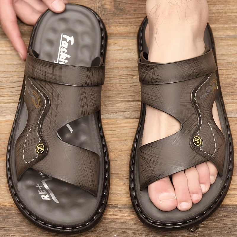 Riolio Lightweight Quick-Drying Men's Non-Slip Sandals, Comfy Beach Shoes for Summer
