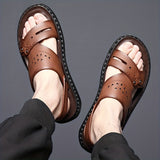 Riolio Lightweight Quick-Drying Men's Non-Slip Sandals, Comfy Beach Shoes for Summer