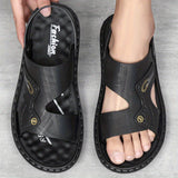 Riolio Men's Dual Purpose Sandals, Casual Hollow Out Non Slip Shoes, Open Toe Shoes For Outdoor Beach, Spring And Summer