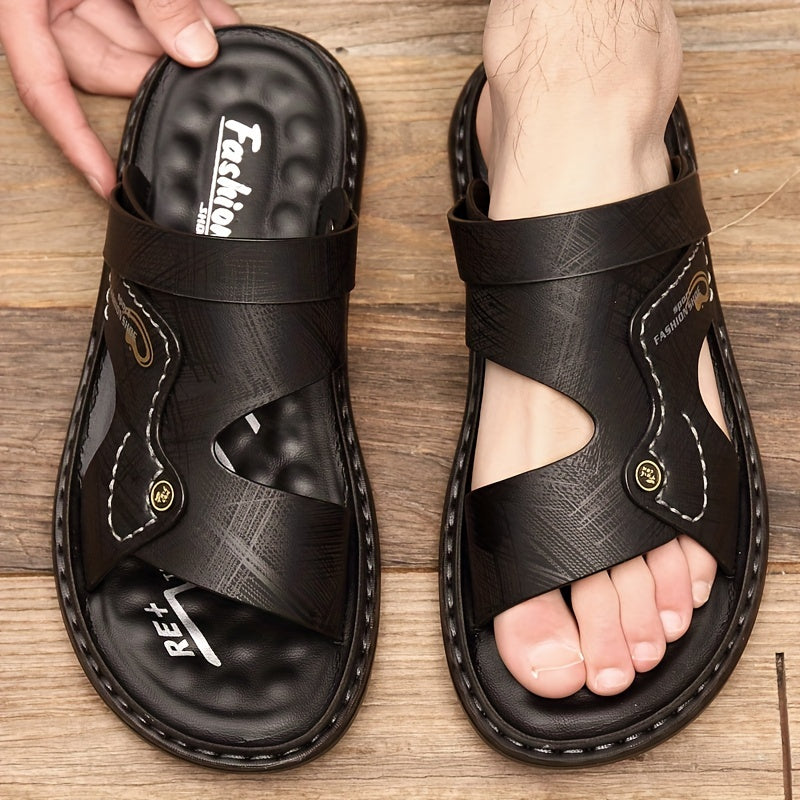 Riolio Lightweight Quick-Drying Men's Non-Slip Sandals, Comfy Beach Shoes for Summer