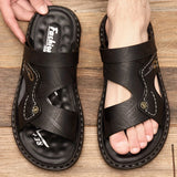 Riolio Lightweight Quick-Drying Men's Non-Slip Sandals, Comfy Beach Shoes for Summer