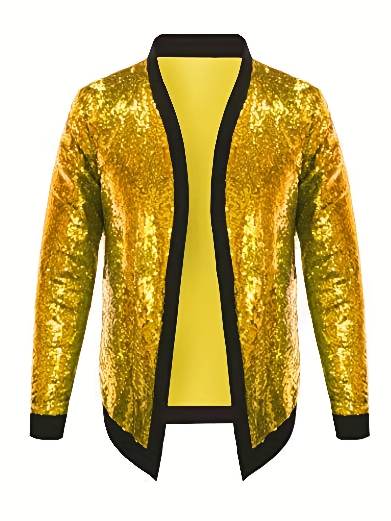 Riolio Men's Casual Chic Jacket, Street Style Spangle Decoration Open-Front Cardigan Jacket For Party Dinner Performance
