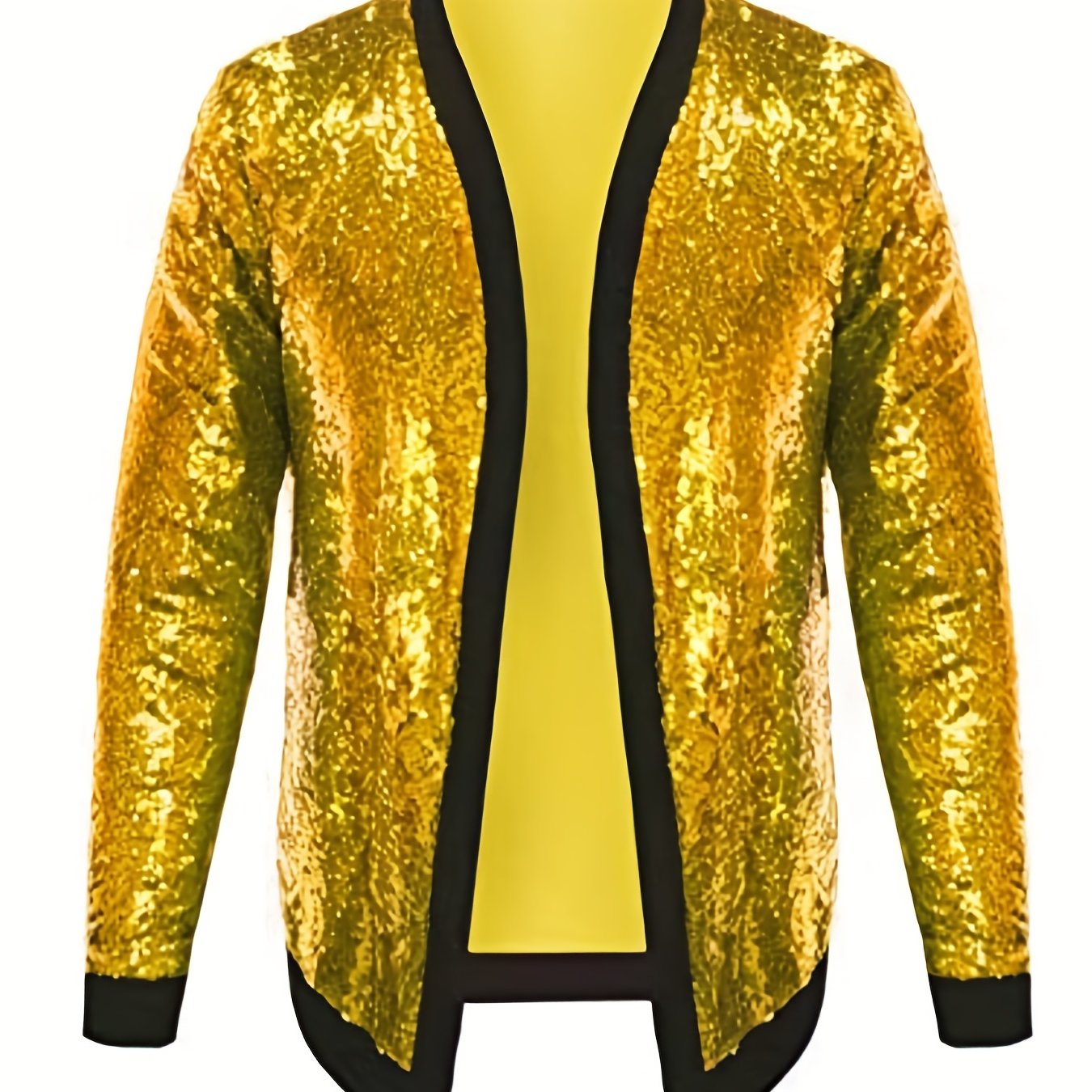 Riolio Men's Casual Chic Jacket, Street Style Spangle Decoration Open-Front Cardigan Jacket For Party Dinner Performance