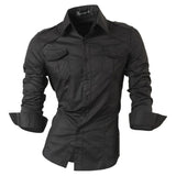 Riolio Men's Dress Shirts Casual Stylish Long Sleeve Designer Button Down White