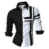 Riolio Men's Dress Shirts Casual Stylish Long Sleeve Designer Button Down White