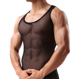 Mens Undershirt Gay clothing Nylon Mesh Shirt See Through Sheer Long Sleeves T Shirts Sexy transparent shirt Underwear
