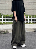 Riolio Harajuku Vintage Wide leg jeans Pants Men Casual Joggers Harem Pants White Cargo Pants Skateboard Trousers Streetwear