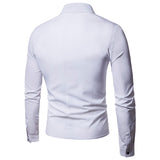 Riolio NEW Autumn Winter Cotton Linen Casual Shirt Men White Shirt Double Breasted Evening Camisa Masculina Long Sleeve Shirts