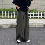 Riolio Harajuku Vintage Wide leg jeans Pants Men Casual Joggers Harem Pants White Cargo Pants Skateboard Trousers Streetwear