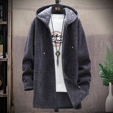 Riolio Autumn and Winter New Classic Fashion Medium Length Coat Men's Casual Loose Thickened Warm High-Quality Large Size Sweater