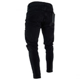 New Skinny Jeans Light Blue Black Ripped Stretch Men's Pencil Pants Premium Brand Ropa Hombre S-XXXL Trousers Men