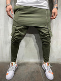 picture day outfit New Men's Slim-Fit Personality Casual Two-Layer Sports Trousers Men