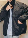 Riolio Men'S Stylish Jacket, New Trendy Design for Spring And Autumn, Casual Black Top, Loose Fit, Korean Style.