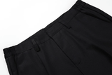 Riolio - BLACK FOLDED STRAIGHT PANTS - chill guy 90s fashion mens fashion