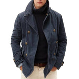 men’s fashion New Men's Casual Fashion Open Lining Solid Color Coat Men