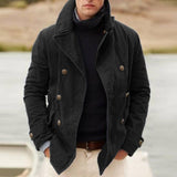 men’s fashion New Men's Casual Fashion Open Lining Solid Color Coat Men