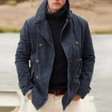 men’s fashion New Men's Casual Fashion Open Lining Solid Color Coat Men