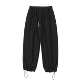 sweatpants outfit men Pants Men's Spring and Autumn Velvet Korean Style Fashionable Color Loose Cropped Casual Pants Hong Kong Style Ankle-Tied Drawstring Straight Pants