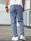 Riolio [Cotton Solid Denim Slant Jeans] Men'S Cotton Solid Color Denim Jeans With Slant Pockets