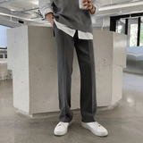 Riolio - DRAPE STRAIGHT WIDE PANTS - chill guy 90s fashion mens fashion