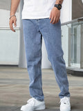 Riolio [Cotton Solid Denim Slant Jeans] Men'S Cotton Solid Color Denim Jeans With Slant Pockets