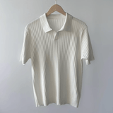 Riolio - VERTICAL KNIT POLO SHORT SLEEVE - chill guy 90s fashion mens fashion