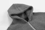 Riolio - HALF ZIP-UP FLEECE HOODIE - chill guy 90s fashion mens fashion