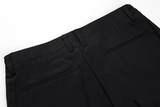 Riolio - BLACK FOLDED STRAIGHT PANTS - chill guy 90s fashion mens fashion