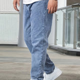 Riolio [Cotton Solid Denim Slant Jeans] Men'S Cotton Solid Color Denim Jeans With Slant Pockets