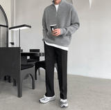 Riolio - DRAPE STRAIGHT WIDE PANTS - chill guy 90s fashion mens fashion