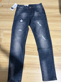 Riolio  Fashion Ripped Men's Slim Jeans Streetwear Trendy Korean Beggar Holes Pants Autumn Stretch Personality Casual Denim Trousers