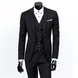 semi formal men outfit Suit Suit Men's Autumn Slim Fit Three-Piece Suit Bridegroom Wedding Dress Wedding Bridesmaid Suit Men's Business Wear Formal Wear