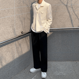 Riolio - WIDE STRAIGHT LOOSE PANTS - chill guy 90s fashion mens fashion