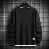 Riolio Solid Color Sweatshirt Men Harajuku Hoodies O Neck long Sleeve Casual Sweatshirt Mens Pullover Tops Streetwear Man Hoodies