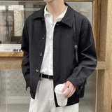Riolio - Classic Button-Up Jacket - chill guy 90s fashion mens fashion