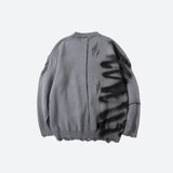 Riolio - Grunge Spray Paint Distressed Knitted Sweater - chill guy 90s fashion mens fashion