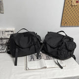 Riolio  Simple female fashion black trade messenger bag joker shoulder bag large capacity diagonal bag men. Fashion waterproof Bao