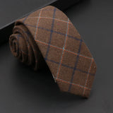 Riolio  Mens Classic Cotton Ties High Quality Handmade Skinny 6CM Neck Tie Plaid Solid Color Striped Narrow Business Shirt Accessories