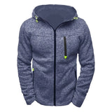 Riolio Men's Full Zip Hoodie Solid Color Zipper Hooded Daily Fitness Basic Thin Fleece Hoodies Sweatshirts Long Sleeve Blue Gray Black