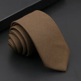 Riolio  Mens Classic Cotton Ties High Quality Handmade Skinny 6CM Neck Tie Plaid Solid Color Striped Narrow Business Shirt Accessories