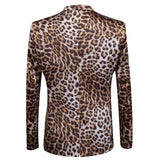 Riolio Hot Sale Leopard Print Men Suit Blazer Set With Pants Safari Suits For Men Performance DJ Jacket Luxury Singer Star Coat