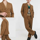 Riolio  Casual Fashion Leisure Suit Custom Tailor-Made 2 Pieces Men's Suits Blazers Street Tuxedo Wedding Groom Formal Prom Tailored