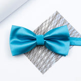 Riolio  Colorful Solid Color Parent-Child Bowtie Set Classic Polyester Butterfly Satin For Father Son Party Dinner Wedding Accessory
