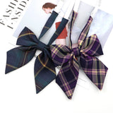 Riolio  Ladies Bowtie Cute College Style Striped Chic Handiness Simple Student Cosplay  JK Uniform Accessory Collar Butterfly Knot Gift