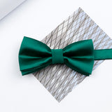 Riolio  Colorful Solid Color Parent-Child Bowtie Set Classic Polyester Butterfly Satin For Father Son Party Dinner Wedding Accessory