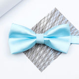 Riolio  Colorful Solid Color Parent-Child Bowtie Set Classic Polyester Butterfly Satin For Father Son Party Dinner Wedding Accessory