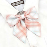 Riolio  Ladies Bowtie Cute College Style Striped Chic Handiness Simple Student Cosplay  JK Uniform Accessory Collar Butterfly Knot Gift